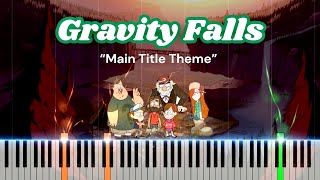 Gravity Falls (Main Title Theme) - Piano Tutorial/Cover - Intermediate Piano