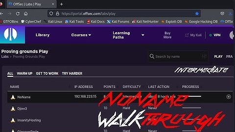 NoName Walkthrough - Offsec Labs Play