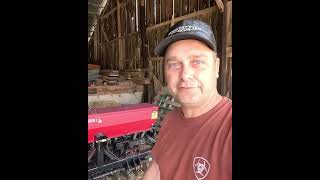 I am borrowing a seed drill to Plant our Pasture - Kasco HayMaster
