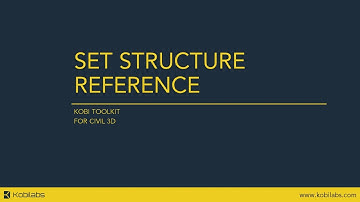 Civil 3D Set Structure Reference - Kobi Toolkit
