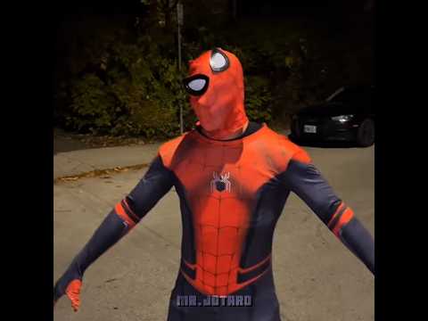 spiderman has no roots 🤣 #cosplay #spiderman #fyp