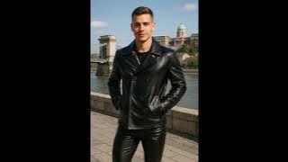 Handsome AI Men in Black Leather -Gay Lookbook