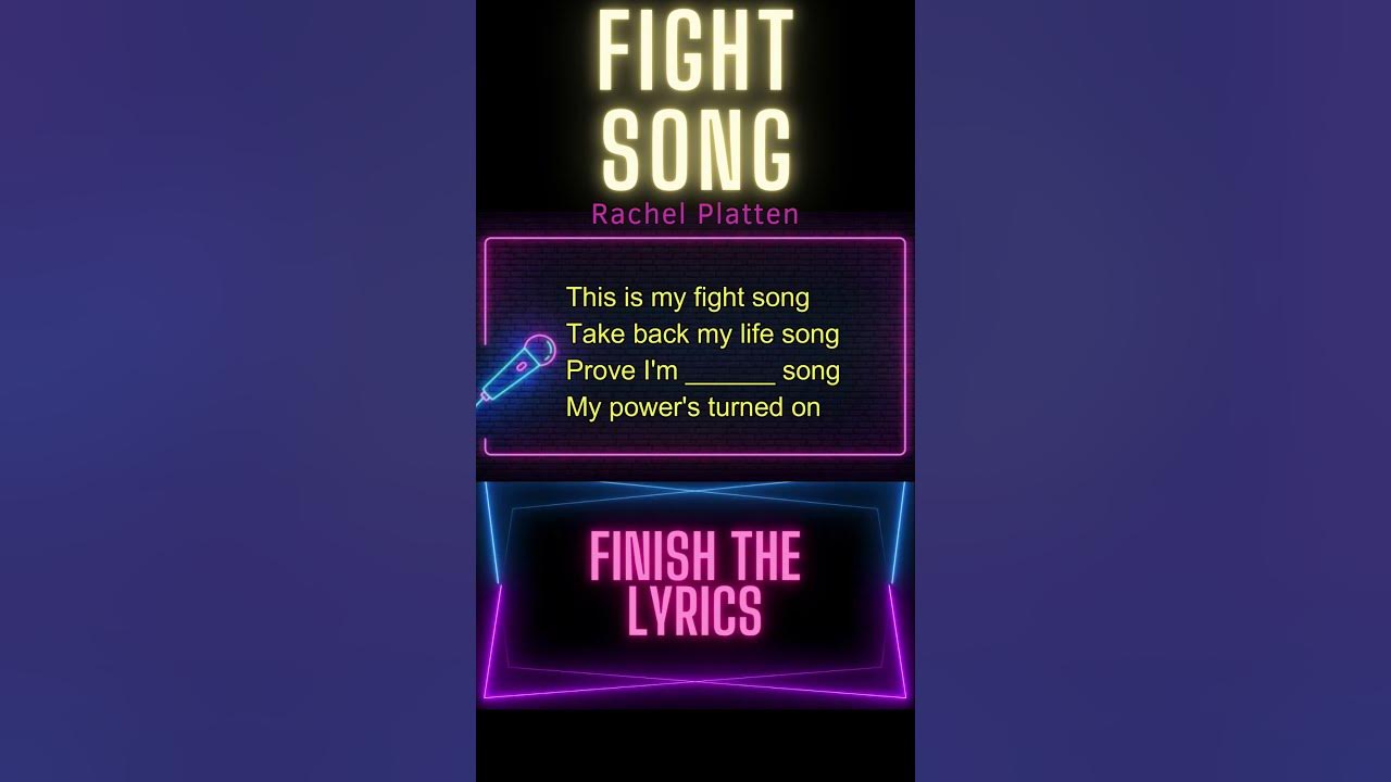 Finish the Lyrics Challenge | Rachel Platten - Fight Song | Music Fun Games Finish the Lyrics Challenge | Rachel Platten - Fight Song | Music Fun Games