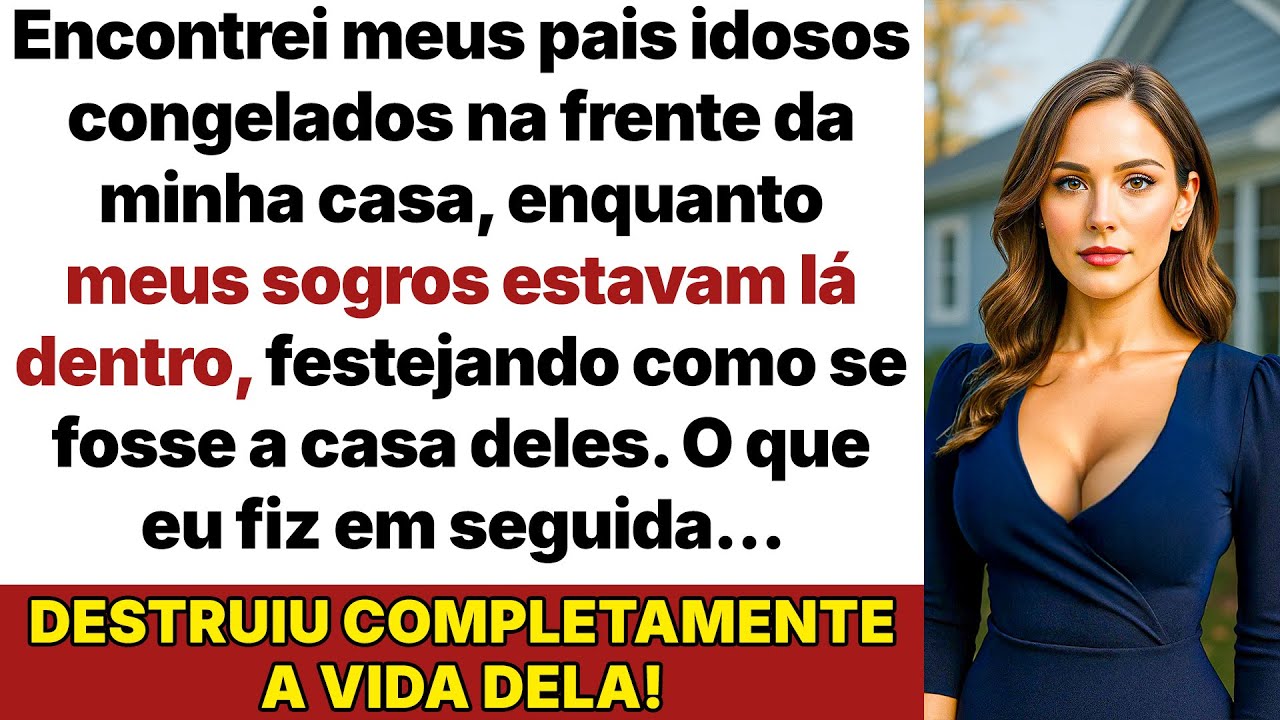 Encontrei meus pais com os lábios roxos na porta, enquanto meus sogros estavam festejando...