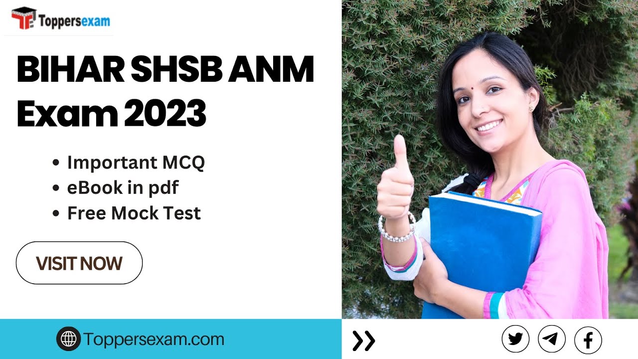 BIHAR SHSB ANM Mock Test, Free Test Series 2023, Book