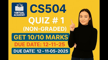 CS504 (Software Engineering 1) Quiz No. 1