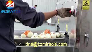 Automatic PLC control system onion peeling and roots cutting machine