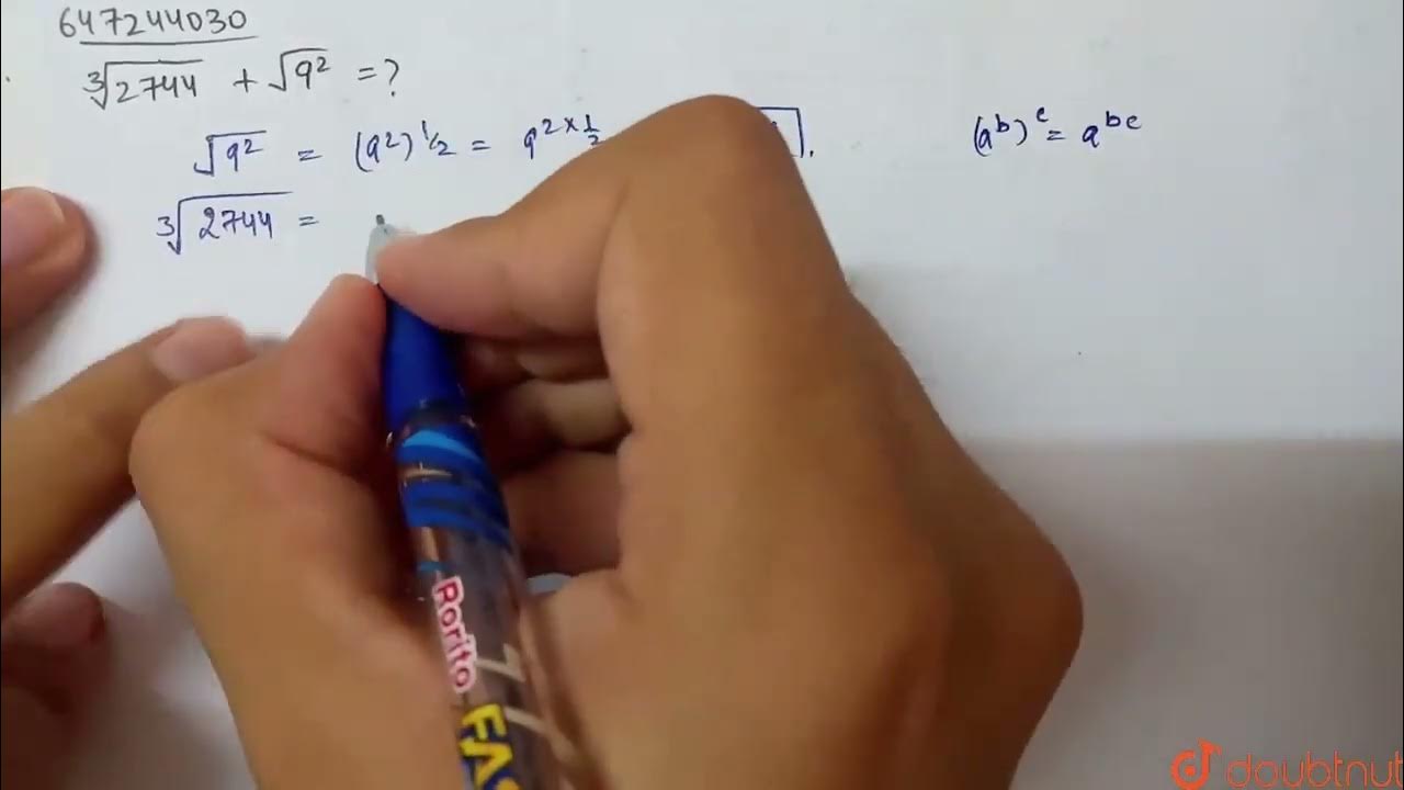 Root3 2744 sqrt 9 2 class 8 cubes and cube roots maths