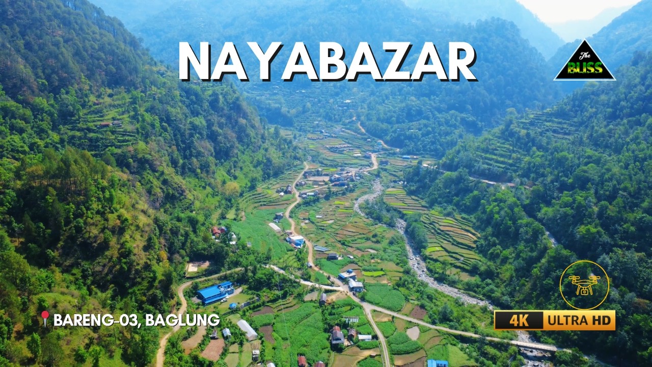 Nayabazar Bareng-03 Baglung Drone View 4K | Beautiful Village of Nepal 🇳🇵