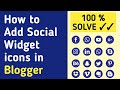 How to add Social Widget icons in Blogger websites 2020  In Hindi 2020  Add Social Widgets Icons