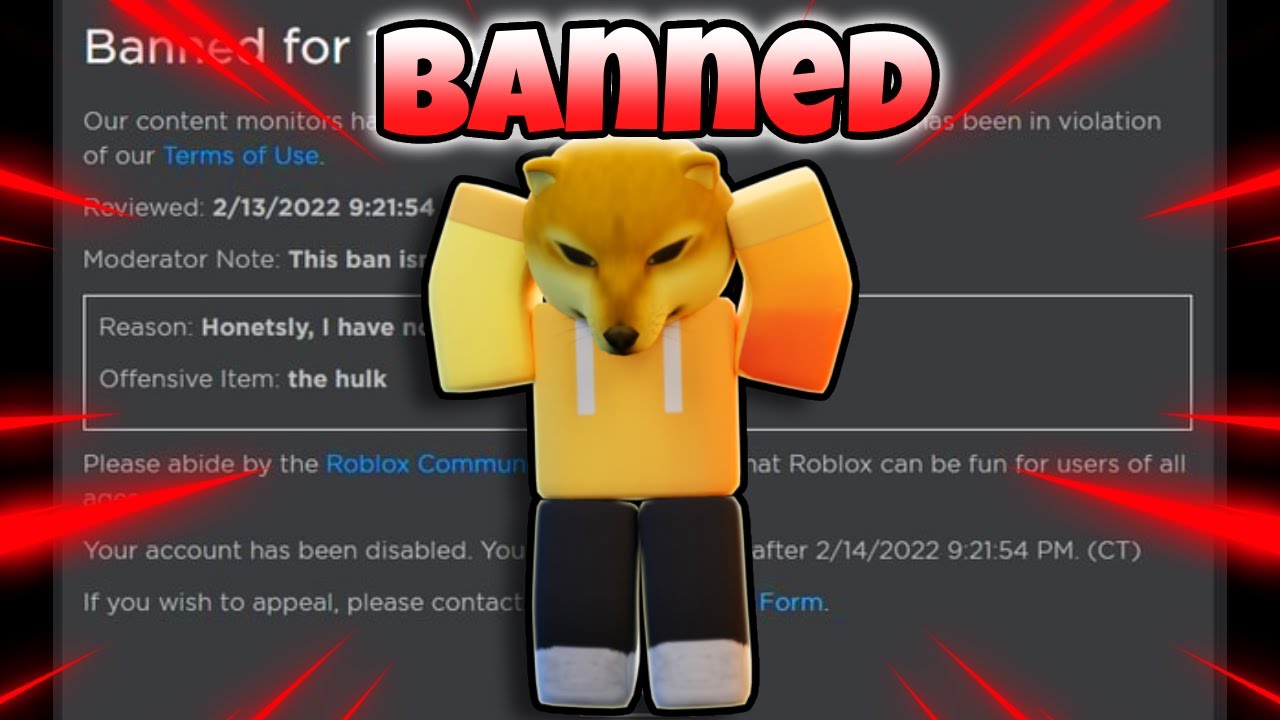 I got banned…(Roblox) - YouTube