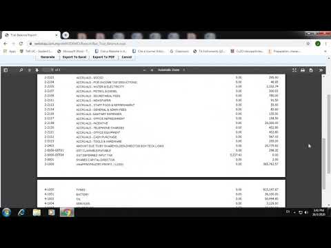 Webmax Tutorial - [TRIAL BALANCE REPORT]