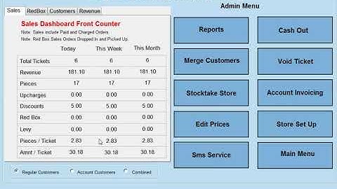 Admin OVERVIEW for Dry Cleaning Made Easy Point of Sale Software
