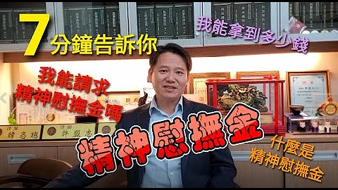 【律師住隔壁】[7分鐘告訴你]什麼是精神慰撫金？什麼是精神賠償？我能請求精神慰撫金嗎？能請求多少？[許盟志律師] - 天天要聞