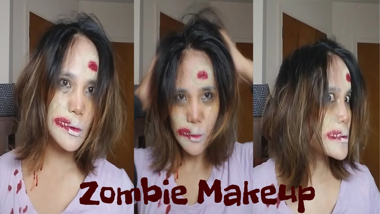 Easy Zombie Halloween Makeup Tutorial | F14 - YouTube