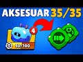 AKSESUARLAR BİTTİ! 35 AKSESUAR TAMAM Brawl Stars