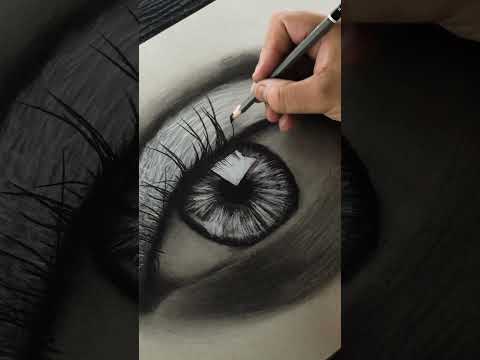 ASMR | Eye Drawing using CHARCOAL