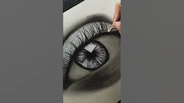 ASMR Eye Drawing Using CHARCOAL 