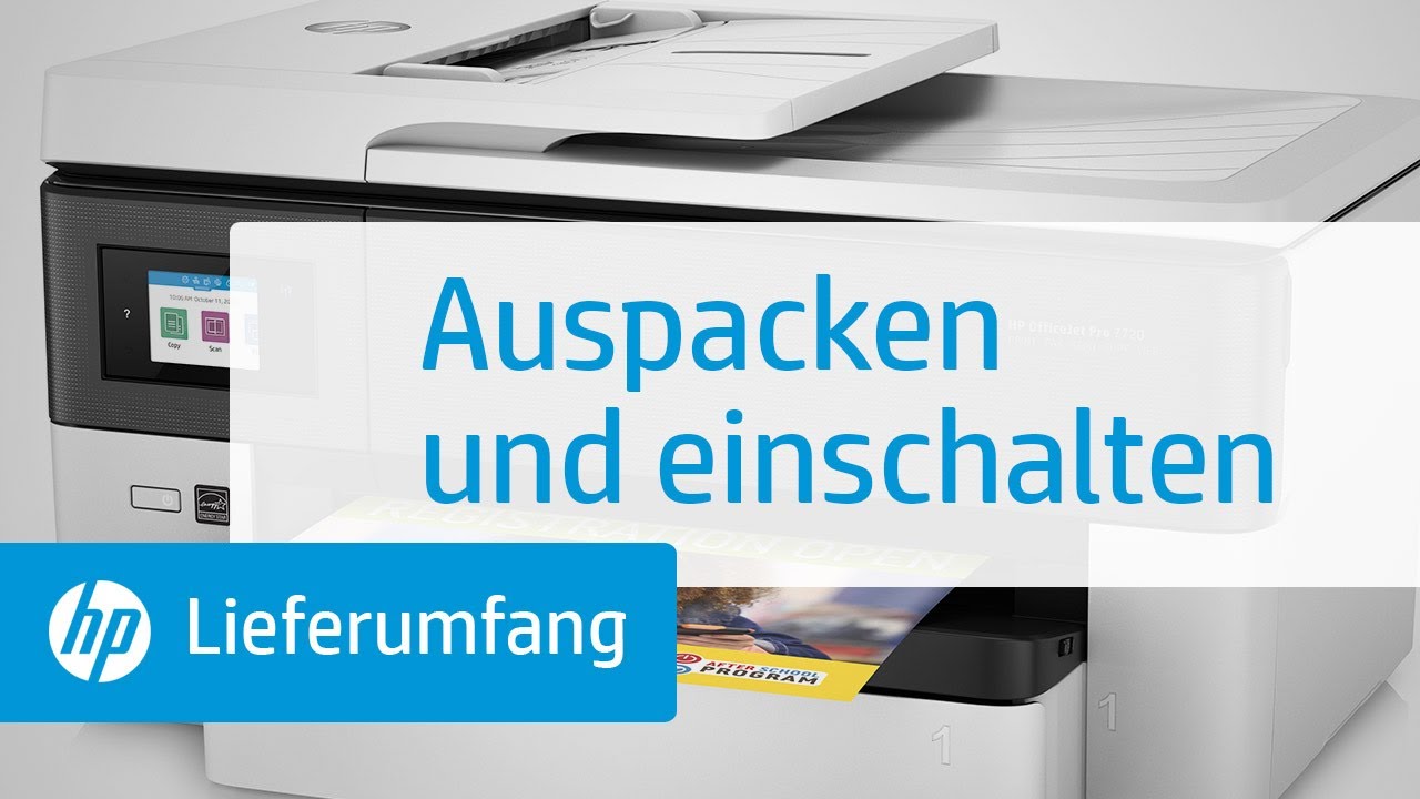 Hp Officejet Pro 7720 Drucker Erste Einrichtung Des Druckers Hp Kundensupport