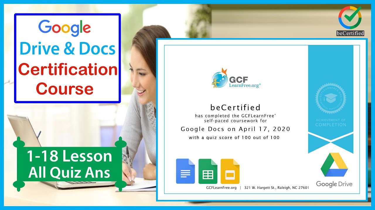 Get Certified By Google Drive And Docs 1 18 Quiz Ans BeCertified Get certified by google drive and docs 1 18 quiz ans becertified