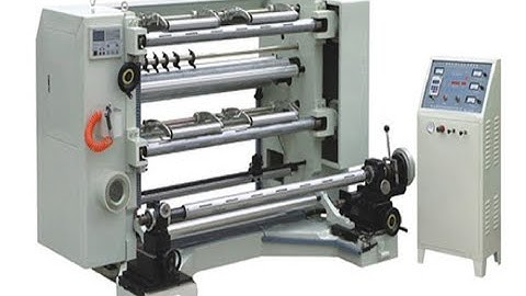 LFQ Vertical slitting and rewinding machine operation demo for film