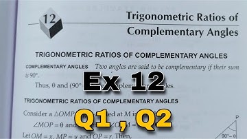 Class 10 Ex 12 Q1 Q2 Trigonometric Ratios Of Complementary Angles | RS Aggarwal | CBSE | Rajmith