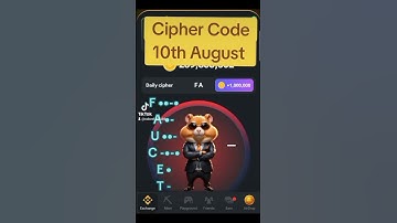 cipher code 10 Aug #hamsterkombat #gaming #hamsters #puzzle #level