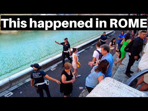 Rome Italy, Here's what happened at the TREVI fountain. Rome September 2023 walk tour
