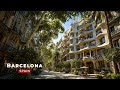 Sunny Walk in Barcelona 🇪🇸 | Gaudi Houses ➝ Gothic Quarter ➝ La Rambla ➝ La Boqueria | 4K Walking