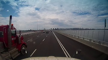 Crossing the "NEW" Samuel-de Champlain bridge in a Semi Truck.