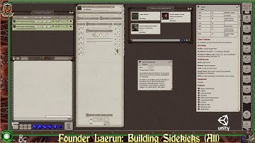 Fantasy Grounds Unity Sidekick Creation (PC types) using Tasha