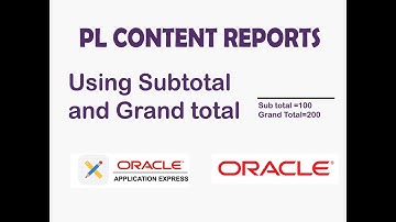 Oracle APEX - Using Subtotal and Grand total in Group Repots