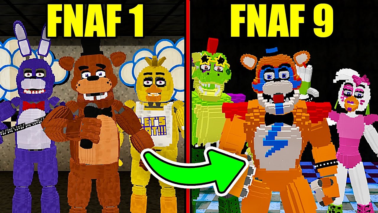 ВСЕ КАРТЫ ФНАФ В МАЙНКРАФТ Fnaf Minecraft - YouTube