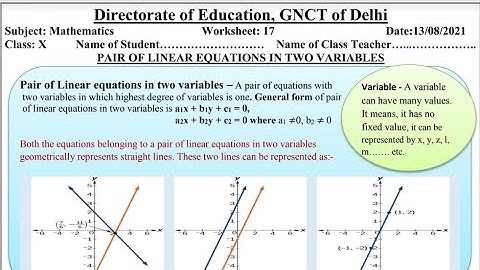 class-10|Solution of doe maths worksheet-17|Date-13/8/21|pair of linear equation in two variables