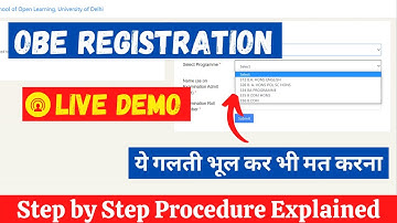 SOL OBE Registration Started | All Problem Solved | Live Demo | Step by Step Procedure Explained