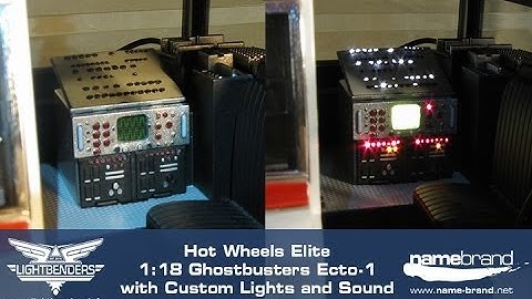 Features of Hot Wheels Elite Ghostbusters Ecto-1 with Custom Lights and Sound