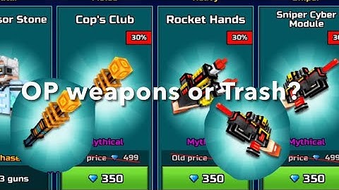 Pixel Gun 3d New Trader Van OP weapons or Trash?