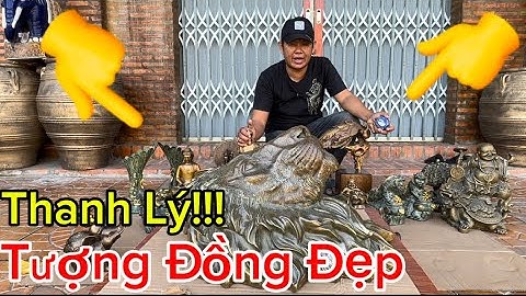 Đầu sư tử bằng đồng _ Bàn ủi con gà _ Tượng đồng đồng xưa #đồcổcầnthơ #đồcổ 