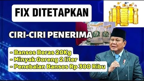 CIRI-CIRI PENERIMA BANSOS BERAS 20kg + 2 LITER MINYAK GORENG
