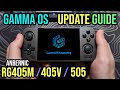 How to update gamma os  rg405m  405v  505