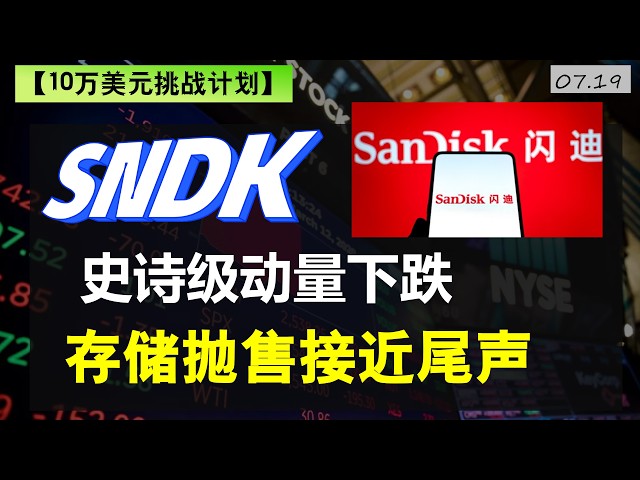 美股十万美元挑战| 存储抛售接近尾声？史诗级动量下跌。#tsla #btc #stockmarket #美股策略#trading