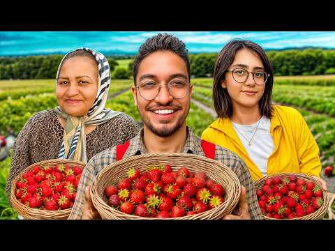 First time going to the strawberry farm with the ladies🍓We cleaned out the strawberry patch😂