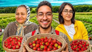 Went to a strawberry farm with the ladies for the first time🍓We cleaned the place out😂