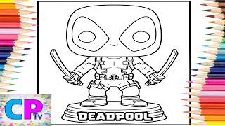 Deadpool Funko Pop/Drawing of Deadpool Figure/Creative Coloring Pages/Art Therapy/Relaxing Video