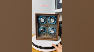 Tủ lên cót cho 4 chiếc đồng hồ cơ đèn Led xanh và 4 chế độ xoay