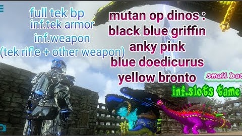 req by moh farjan || op griffin || op harvest dinos || infinity slots tame || full tek bp || ark M