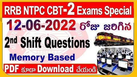 NTPC CBT 2  Level 5 Exam paper Shift 2 Exam Analysis 12 june 2022 by SRINIVASMech