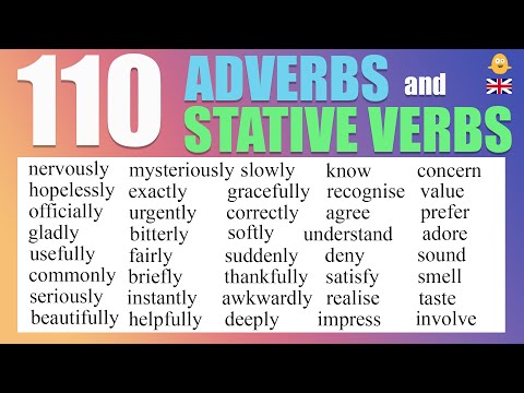 110 Adverbs and Stative Verbs in English