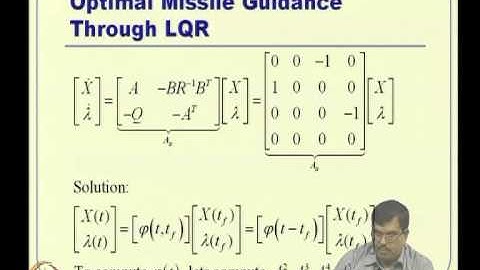 Mod-05 Lec-13 Linear Quadratic Regulator (LQR) -- III