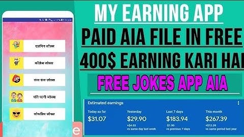 NEW EARNING APP// LATEST HINDI JOKES APP 🔥🔥FREE AIA FILE 🔥JOKES APP AIA FILE /THUNKABLE AIA FILE